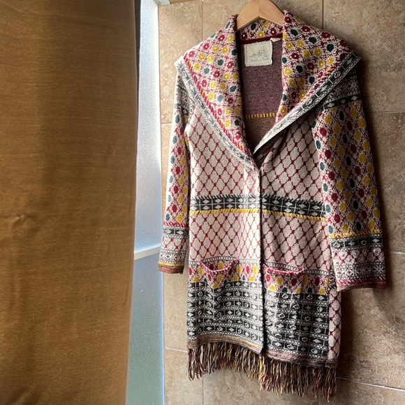 Anthropologie Sweaters - Angel Of The North Satpura Sweater Coat Embellished Cardigan Anthropologie M